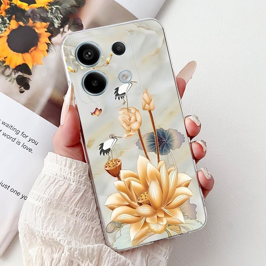 For Xiaomi Redmi Note 13 4G Case Note13 Pro New Fashion Painted Cover Soft Silicone Phone Case For Redmi Note 13 Pro Plus Fundas