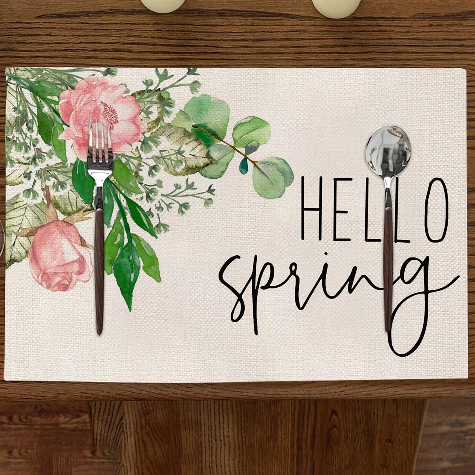 

Коврики для столовых приборов Placemas Нескользящие коврики для обеденного кухонного стола, моющиеся для свадебных мероприятий, дня рождения One Size