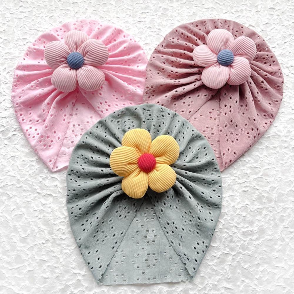 Hollow Out Baby Girl Hat Breathable Baby Hat Cute Toddler Headwraps  Spring