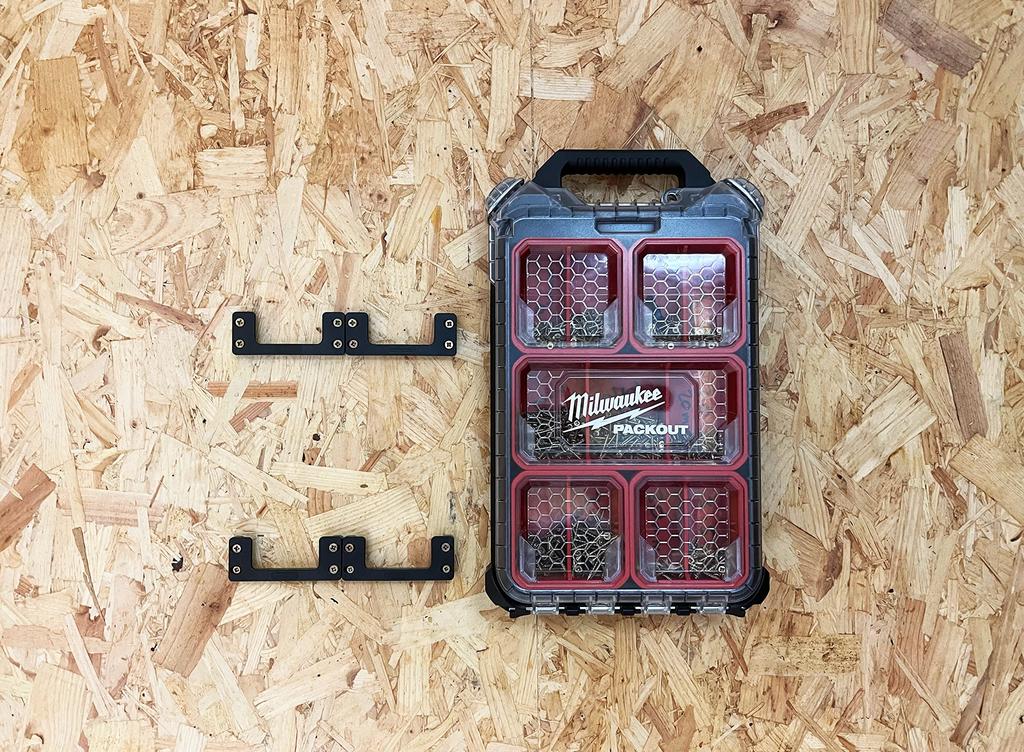 StealthMounts Cleat 'n' Feet Cleats (6-Pack) | Toolbox Storage System | Mount Anywhere | Compatible with Milwaukee Packout (Black)