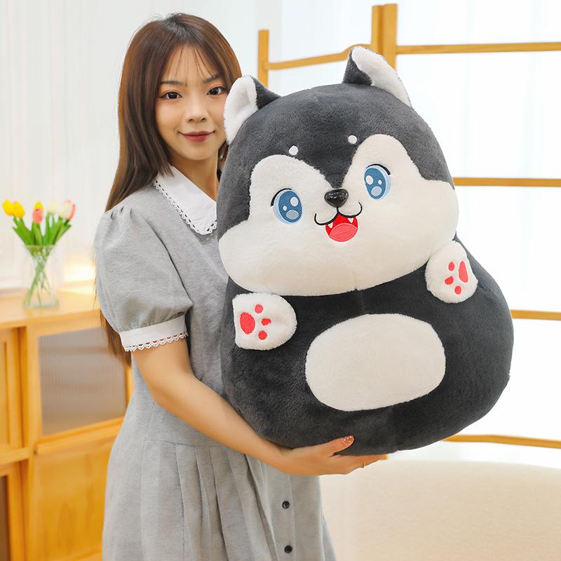 Cute Shiba Inu Husky Doll Plush Toy Puppy Erha Large Throw Pillow Children's Doll Gift for Girlfriend