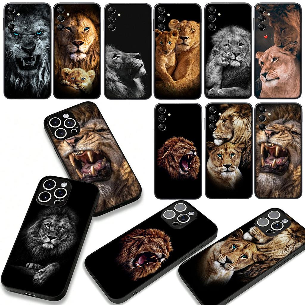 Cover for Motorola Moto G04 G13 G14 G45 G22 G23 G20 G32 G34 G35 G64 G82 G84 G53 G60 G72 E14 E15 E13 E22 E20 Case Lion Art Animal