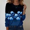 Long Sleeve Shirts For Women Cute Print Graphic Tees Blouses Casual Plus Size Basic Tops Pullover