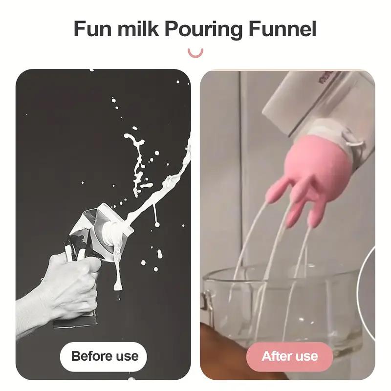 2/4pcs Milk Pouring Tool Pour Spout Covers Plastic Cover Boxed Milk Diverter Cow Udder Milk Carton Cap Milk Splitter 3.8x3.5x3.5cm