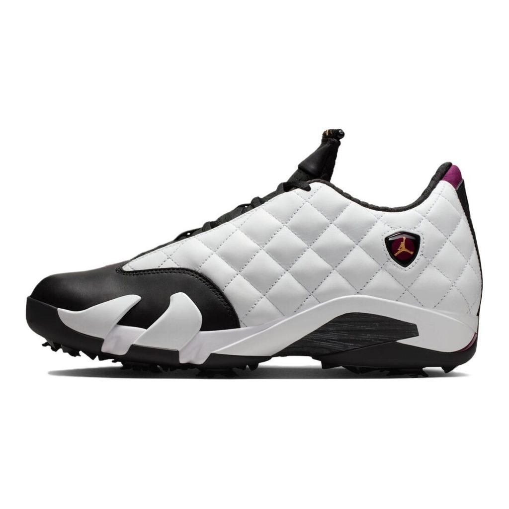 Jordan Air Jordan 14 Αντιολισθητικά Ανθεκτικά στην Τριβή Μεσαίου Ύψους Παπούτσια Γκολφ Unisex Λευκό IB1828-100