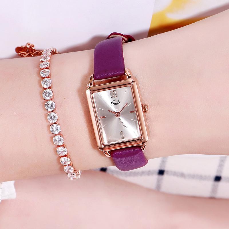 Retro Square Watch Women'S Watch Fashionable And Simple Student Watch Fresh And Versatile Waterproof Quartz Watch