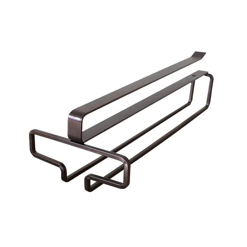 New Type of Metal Hanging Rack for Red Wine Glasses Without Perforation, Metal Hanging Goblets, Cabinet Storage Rack and Shelf