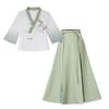 Vintage Chinese Cheongsam & Tang Suit Two-Piece Hanfu Set for Women