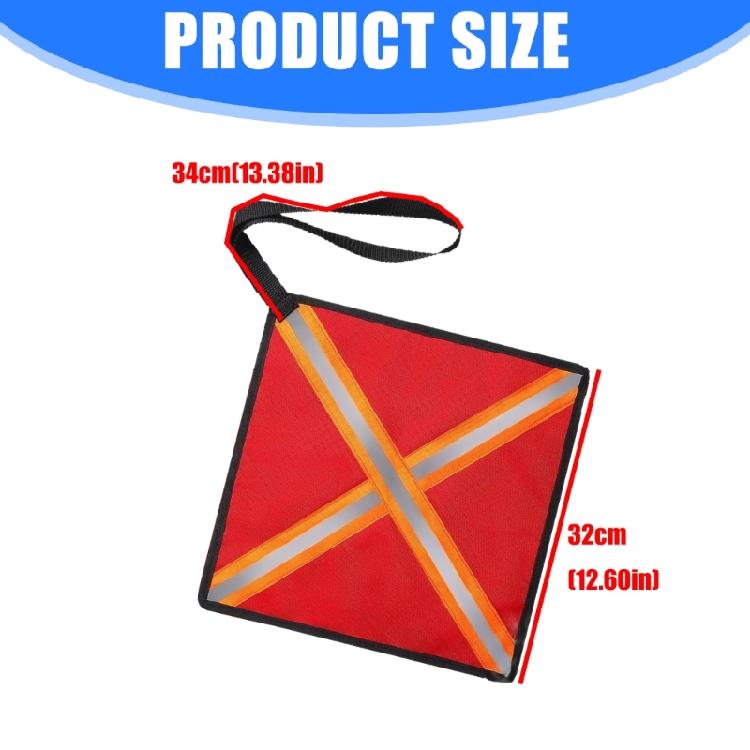 2Pcs Kayak Safety Red Flag With Webbing & Reflective Strips Canoes Warning Flag Kayak Safety Travel Flag Easy to Use