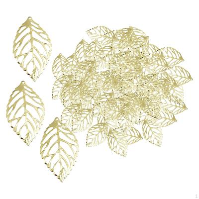 100 Pack Hollow Charms Ornaments Metal Crafts Pendant for Jewelry Making DIY Accessories