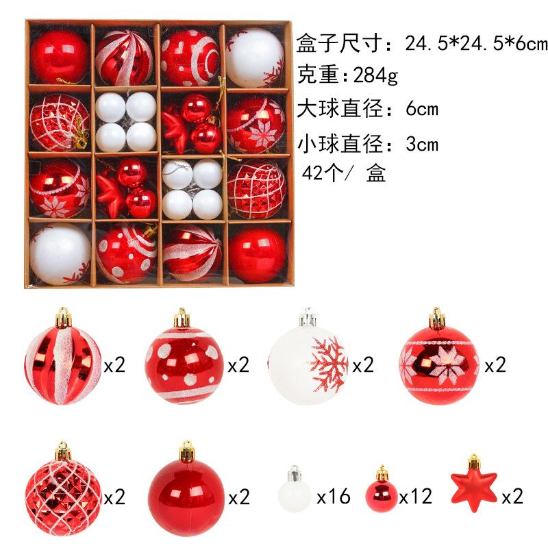 Christmas Tree Balls 6cm 3cm Big Christmas Ball Multicolor Ball Decorations Christmas Tree Ornaments Set for Home Party