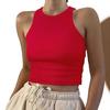 European & American Women's Spring/Summer Ribbed Sleeveless T-shirt Vest