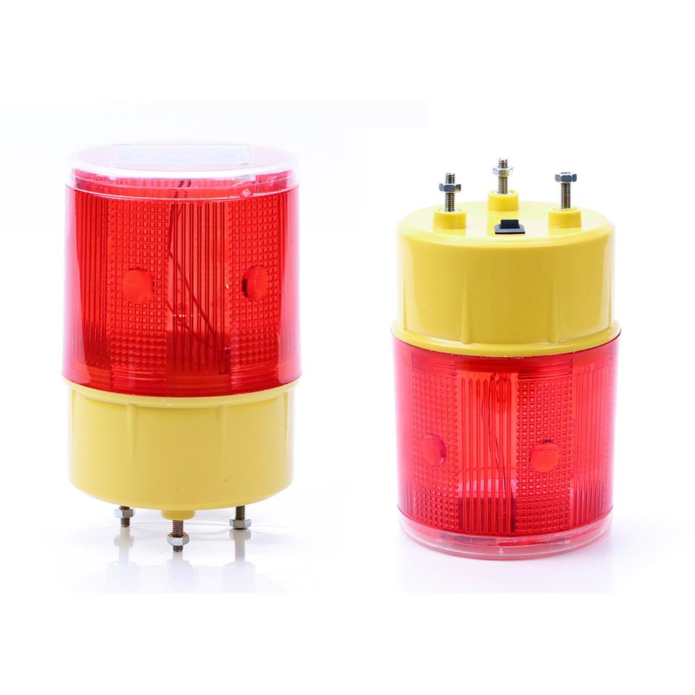 LED Solar Strobe Warning Red Light For Night Road Construction Cone Emergency Signal Safety Traffic Light Flicker Beacon Lamp