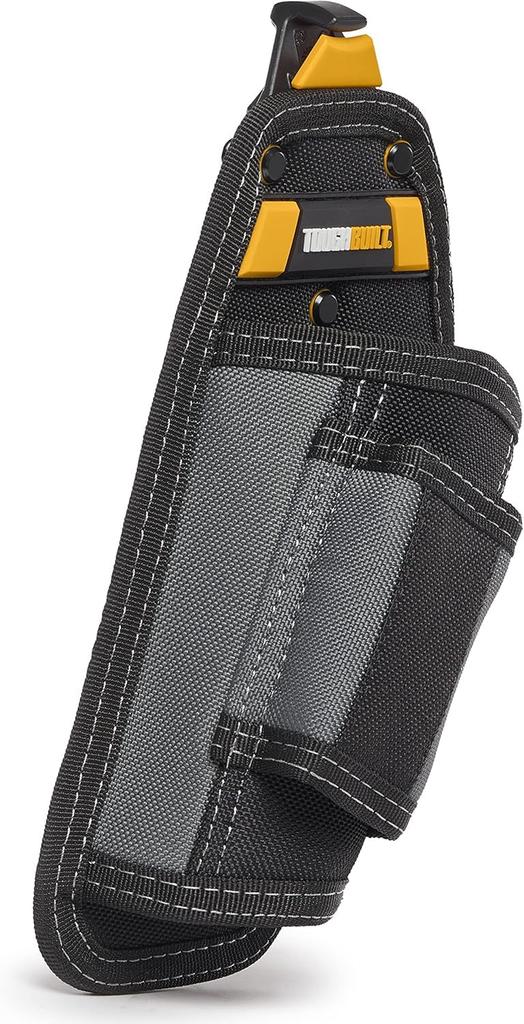 ToughBuilt TB-CT-31-A Hammer Holster: Durable 6-ply construction, ClipTech pouch clip/insert, nail puller sleeve, 2 pockets/loops.