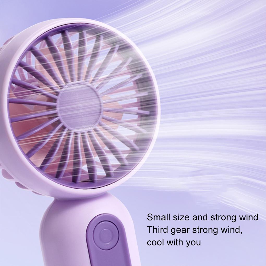 3-speed Lightweight Handheld Fan With USB Rechargeable Mini Portable