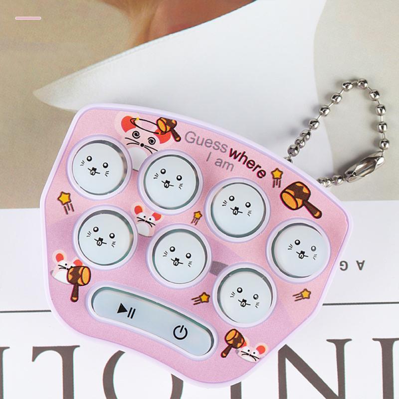Schlüsselanhänger Handheld Mini Hamster Spiel Schlüsselanhänger Spaß Leuchtend Tönend Stressabbau Spielzeug
