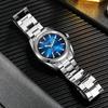 Mens Watches Stainless Steel Belt Quartz Wrist Watch Man Business Watch Calendar Date Luminous Male Casual Bracelet Clock