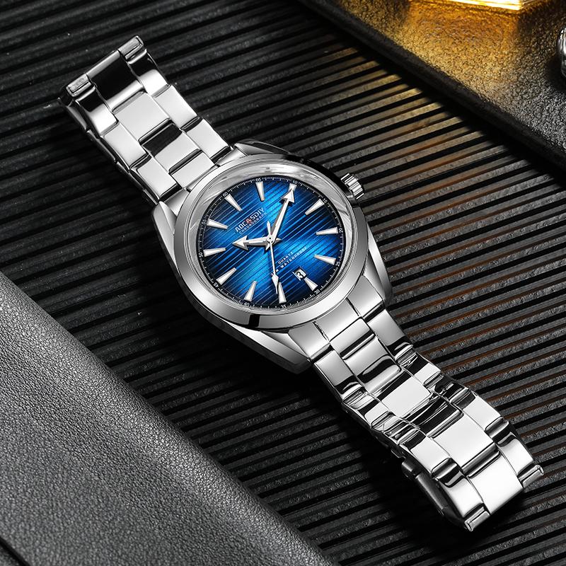 Mens Watches Stainless Steel Belt Quartz Wrist Watch Man Business Watch Calendar Date Luminous Male Casual Bracelet Clock