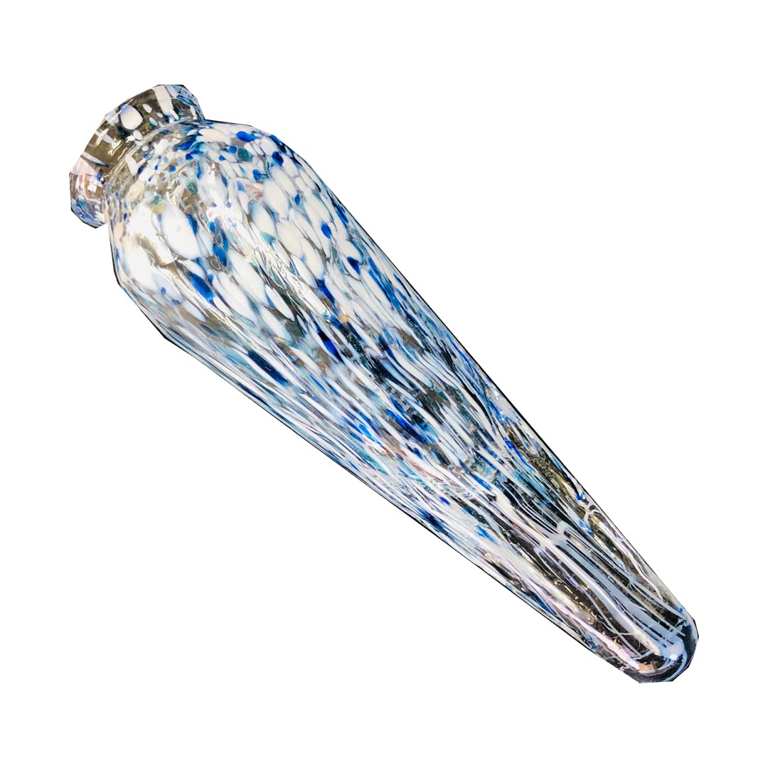 

ATS Edo Glass Vase with Stand, Dewdrop Flower (Blue), 1 piece