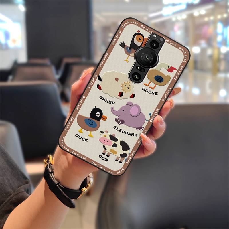 Soft Case Silicone Phone Case For Sony Xperia Pro-I Anti-knock Anti-dust Shockproof Full Wrap Cartoon Fashion Design TPU