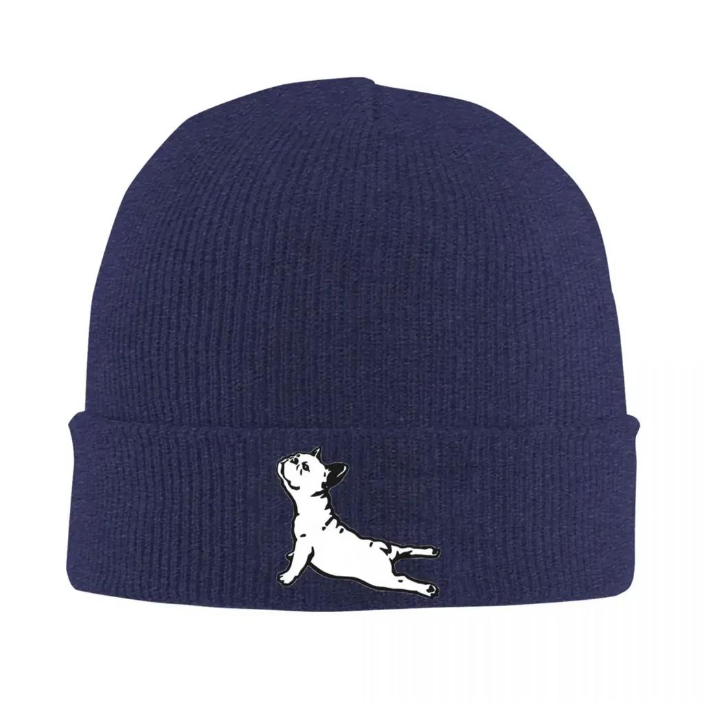 Classy Mood French Bulldog Yoga Pose Knit Hat Beanie Winter Hats Warm Street Cap for Men Women