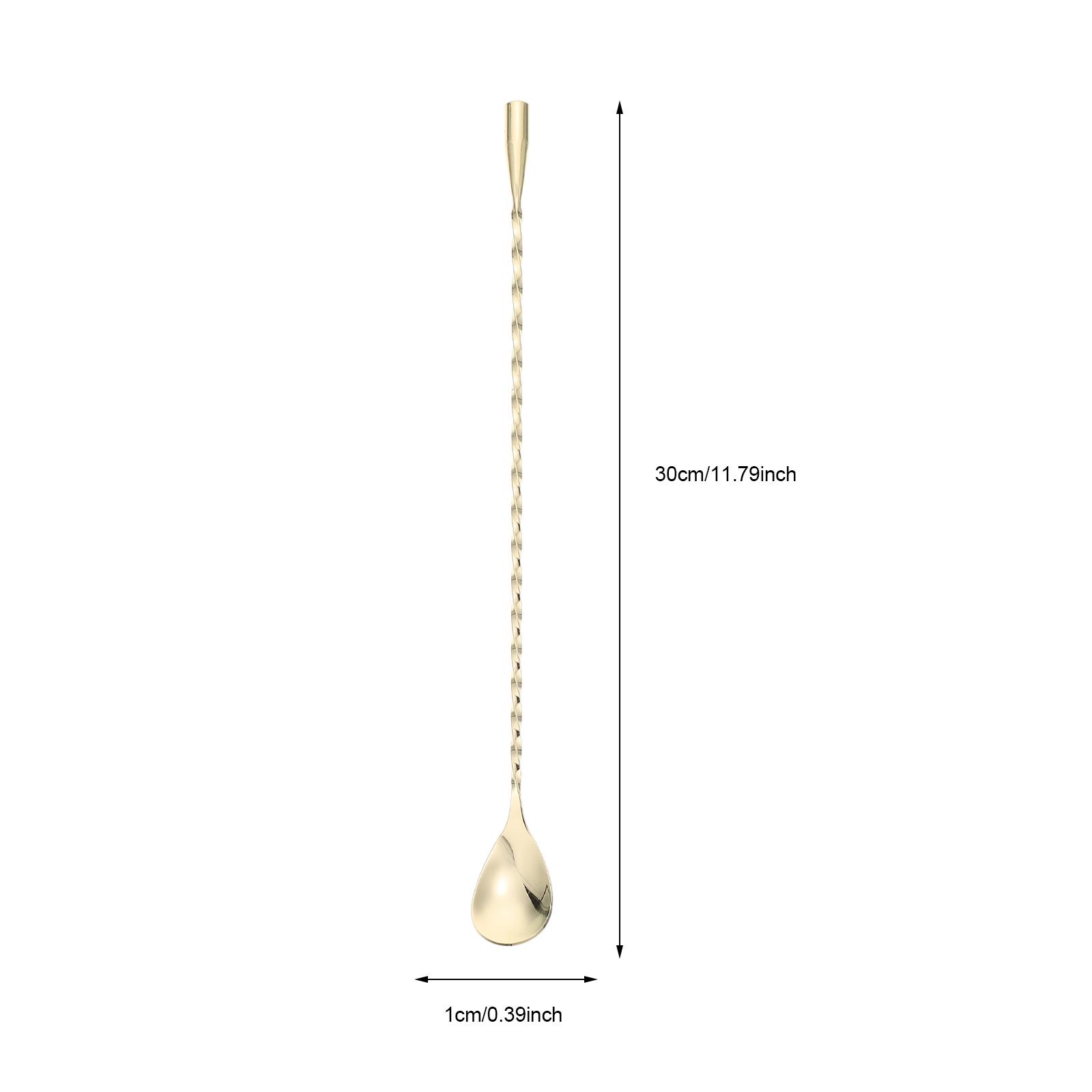 

Exquisite Stainless Steel Long Bar Spoon Mixing Tool for Coffee Tea Juice Dessert Home Office Cafe Bar Drink Mixing Scoop золотистий