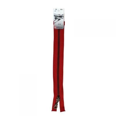 Separable Zipper - Prym - Z19 - 50 Cm - 6 Mm Brass Mesh - Blood Red