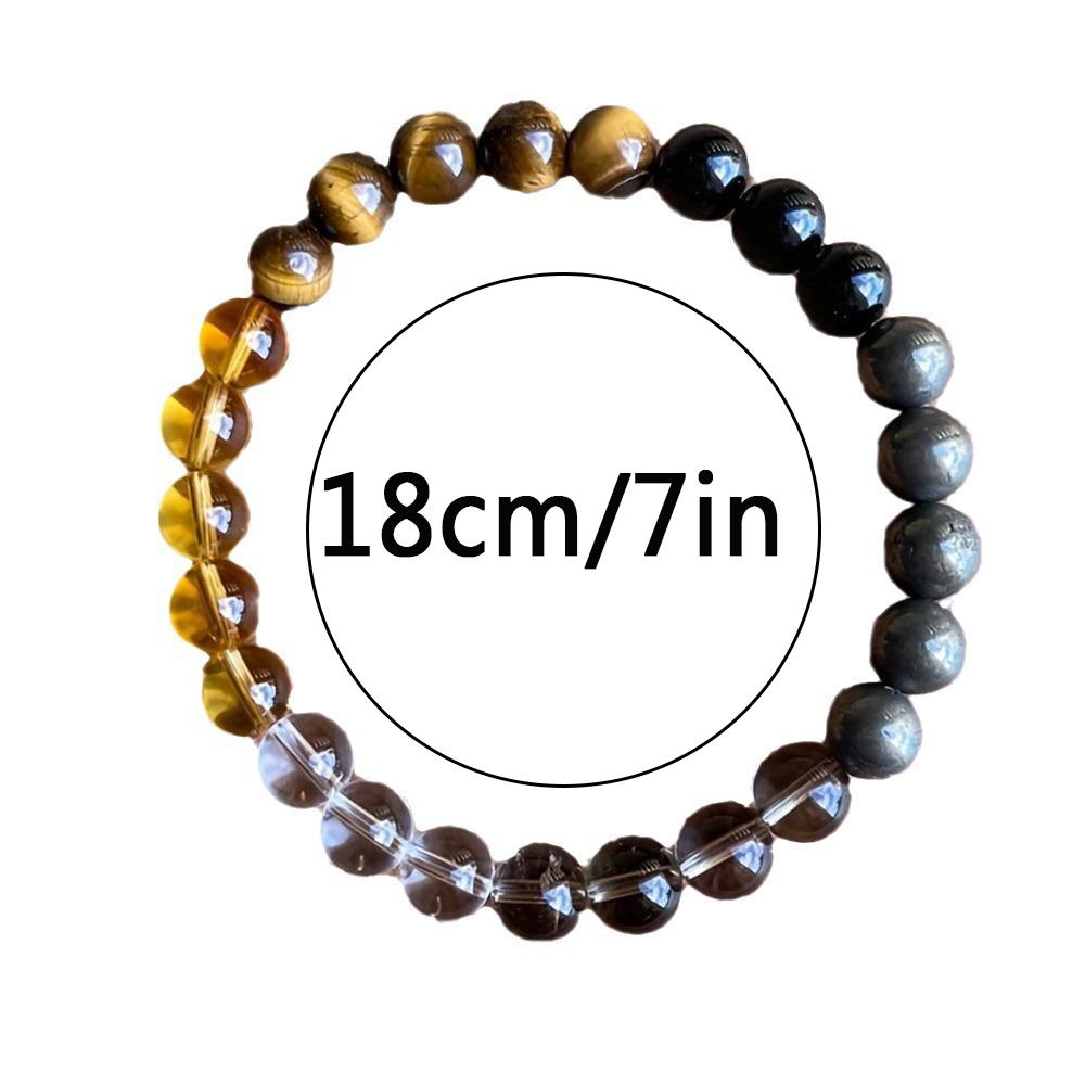 Natural Stone Crystal Bracelet Citrine Pyrite Tiger's Eye Stone To Open the Way Bracelet To Attract Love Successful People Recom