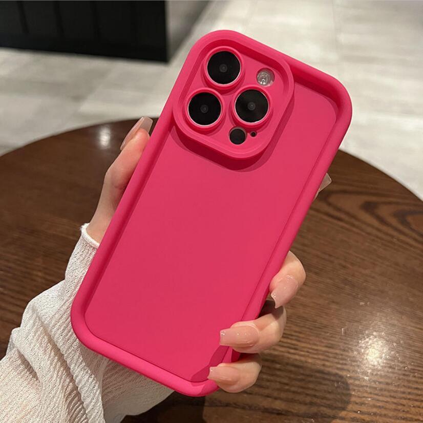 Luxury Candy Color Soft Phone Case For iPhone 16 15 14 13 12 11 Pro Max X XR XS Max 7 8 Plus SE 2022 Shockproof Bumber Cover