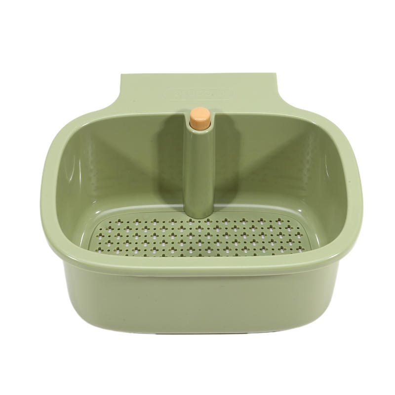 Kitchen Sink Filter Basket Sink Washing Basin Anti Leak Filter Basin One Click Press Type Grid Drain Storage Rack