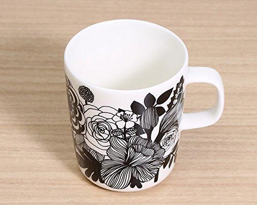 Marimekko Siirtolapuutarha Mug, 250ml, Black and White, 68423 197 [Parallel Import]