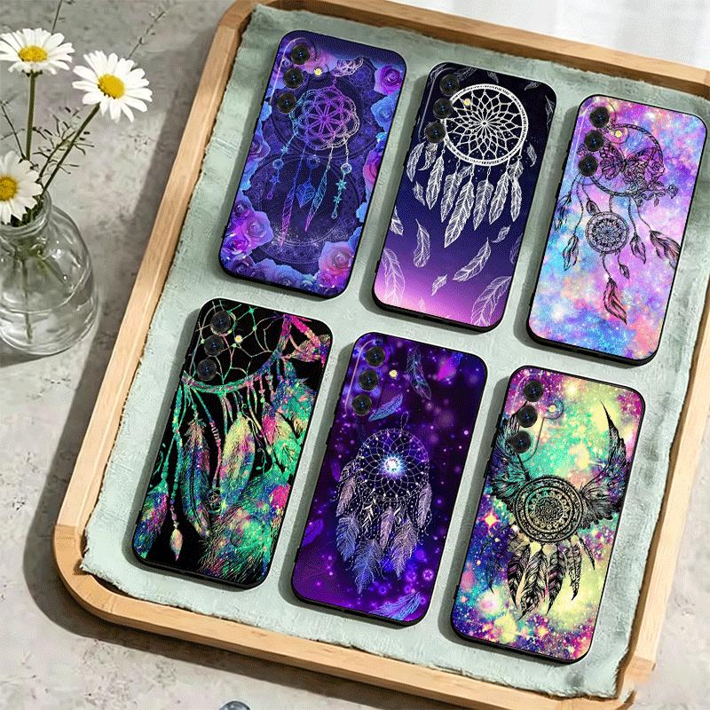 Soft Phone Case For Samsung A17 A37 A57 A16 A36 A56 A15 A35 A55 Mandala Dreamcatcher A14 A34 A54 A13 A33 A53 A27 A26 A25 A24 A23
