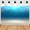 Realistische Sonnenlicht-Unterwasser-Ozean-Kulisse Tiefblaues Meeresbodendesign Säugling Baby Porträt Studio Fotografie Hintergrund Zubehör