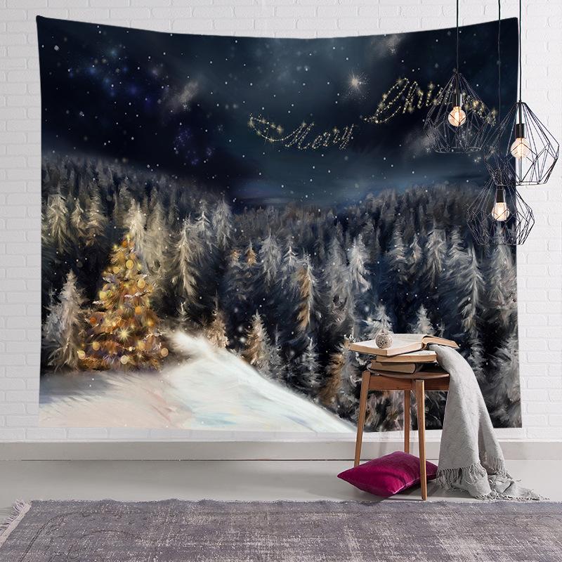 Home Decoration Christmas Tapestry Christmas Tree Tapestry Living Room Party Wall Decor Backdrop Cloth