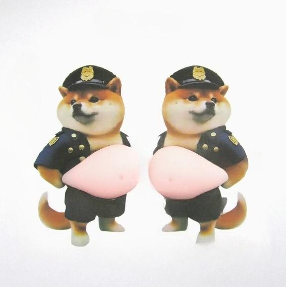2Pcs Cartoon 3D Shiba Inu Dog Belly Sticker Cute Puppy Sticker Soft Silicone Phone Case Sticker Adult Stress Relief Stickers