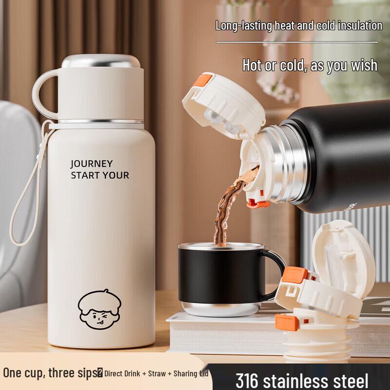 LINGCHEN Portable Insulated Thermos