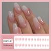 Best-Selling Wearable Nails: Sweet Girl Ice Clear Gradient Nude Gingham Nail Art