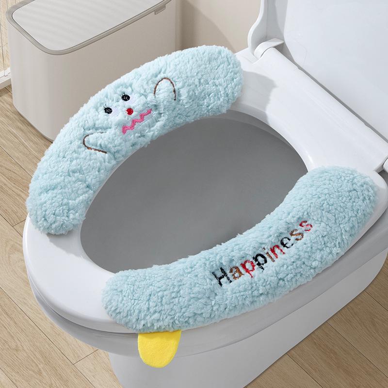 

New Arrival: Warm, Cute Velvet Toilet Seat Cushion Set for Autumn/Winter