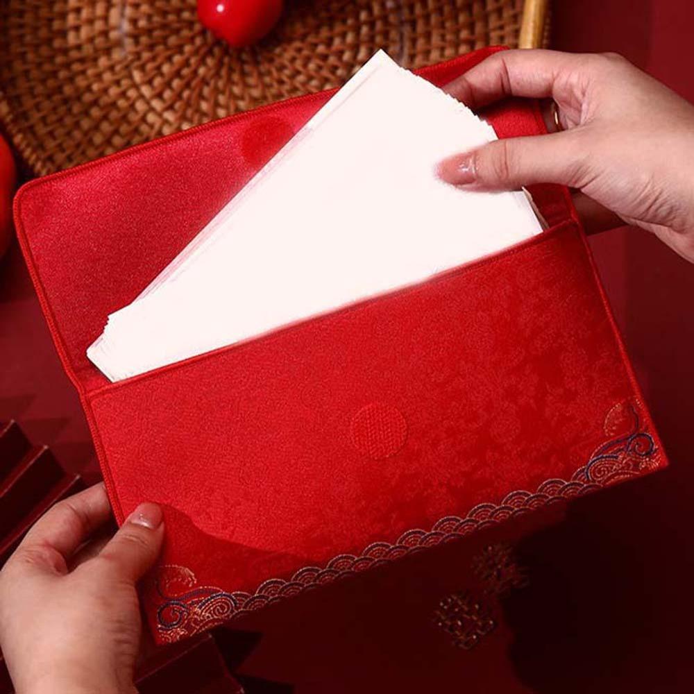 Spring Festival Supplies 2025 Money Pocket Brocade Cloth New Year Money Bag  Chinese Wedding