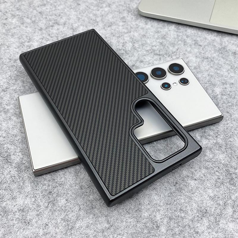 Samsung S25Ultra Case: Slim, Magnetic, Kevlar Carbon Fiber Texture, Anti-Drop, for S24Fe/S23.