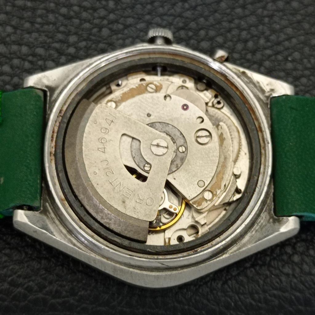 ORIENT AUTOMATIC 46941 JAPAN MENS VINTAGE GREEN COLOR DIAL WATCH a701860-5 R207-a701860