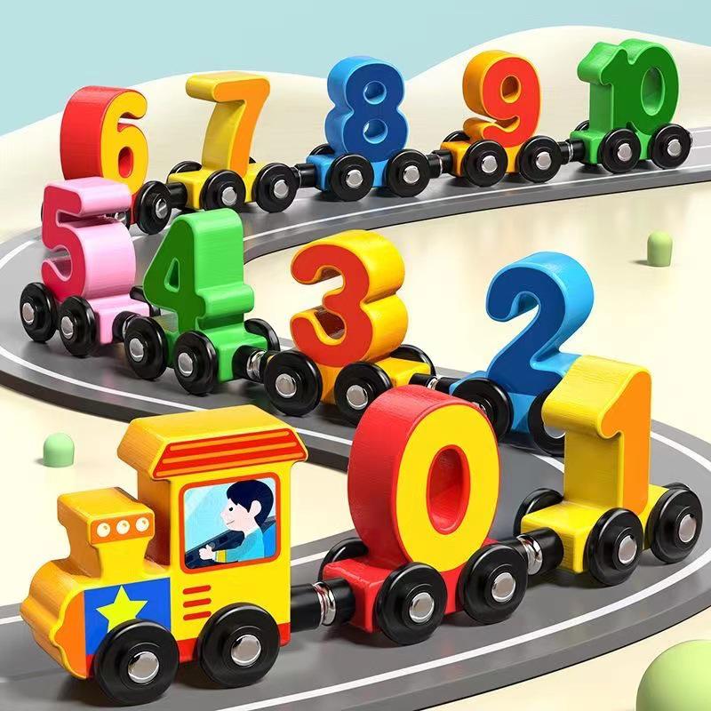 Magnetic Train Toy for Kids - Iron Educational Building Blocks Track, Suitable for Ages 1-6.