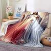 6 Size Merciful Jesus Christian God Flannel Art Blanket Throw Sofa Bed Cover Four Season Soft Fluffy Quilt Blanket Flannel Throw