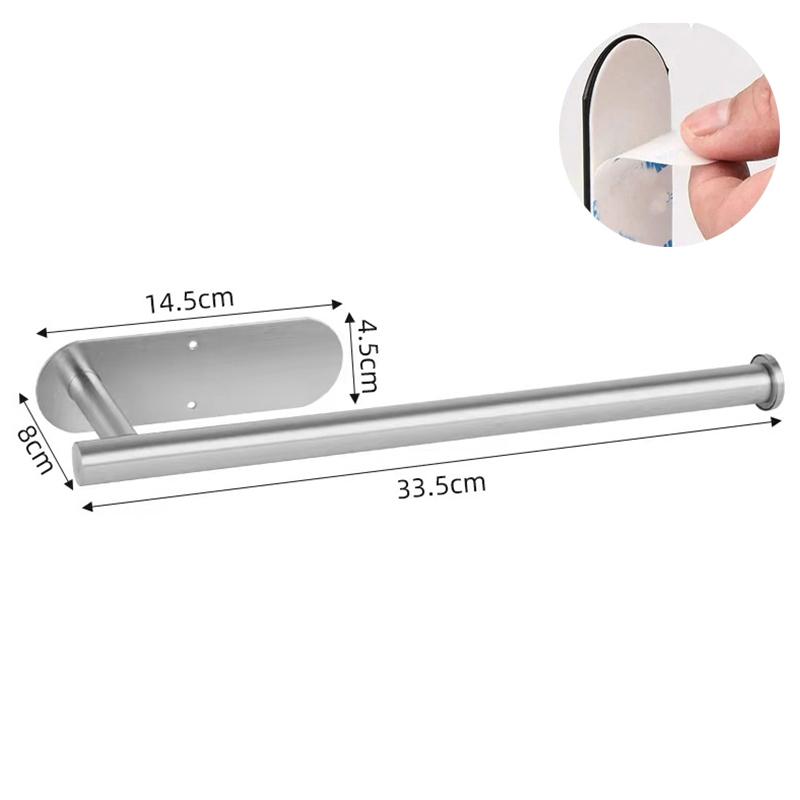 

Держатель для кухонных бумажных полотенец Самоклеящийся держатель для салфеток Диспенсер для туалетной бумаги Шкаф для хранения Салфетница Аксессуары для ванной комнаты серебряный