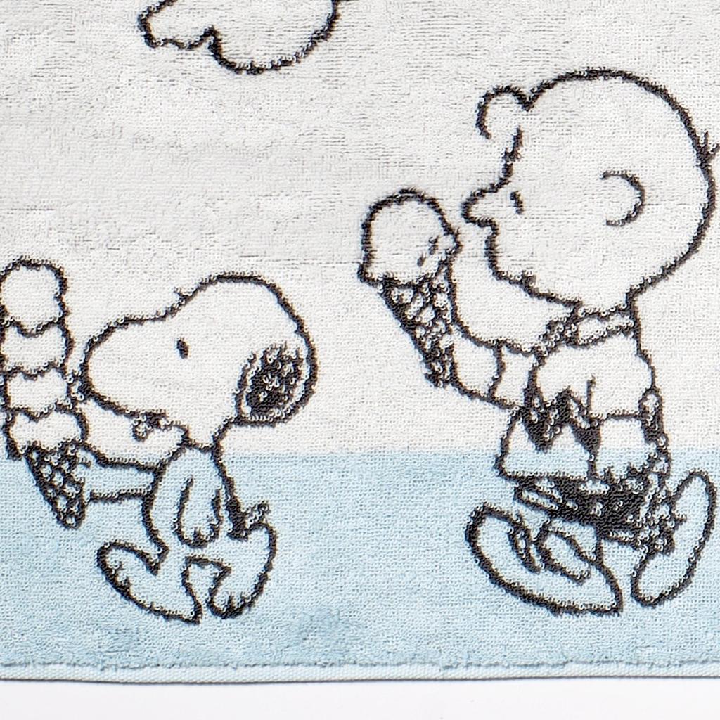 Nishikawa Snoopy Face Ice Cream Made in PN5605TW Towel, 34x80cm, Washable, 100% Cotton, Design, Japan, Imabari, White, XT25136611,