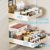 New Kitchen Storage Rack with Slide Rails Pull-out Kitchen Drawer Type Storage Tray Spice Box Storage Shelf Cabinets Organizer