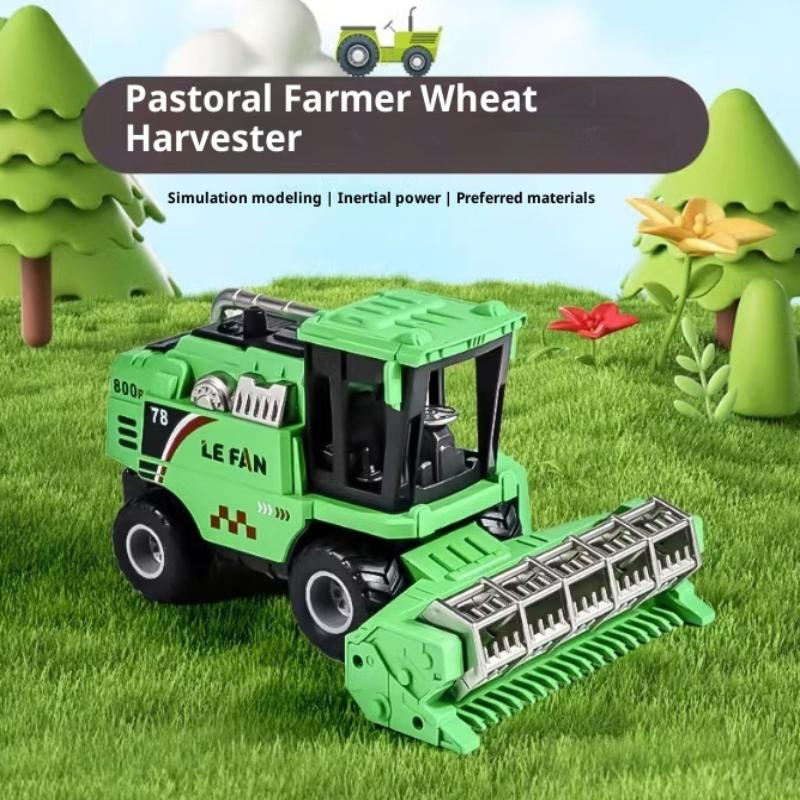 Simulations-Farm-Mähdrescher-Spielzeug Kinder Landwirt Trägheitsfahrzeug Spielzeug Klassisches Spielzeug Reibungsbetrieben Für Kinder Geschenke
