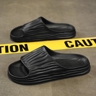 Men's Super Soft Eva Thick Platform Slides, Minimalist And Comfortable Indoor Bathroom Non-Slip Slippers, Men's Slippers