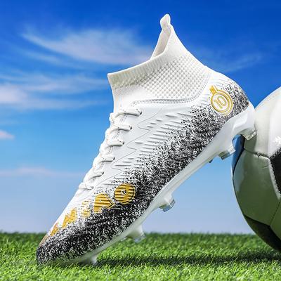 33-46 UNISEX buty piłkarskie sznurowane wysokie elastyczne skarpety usta trening sztuczny kapitan Outdoor Sports Training dziecięce buty piłkarskie