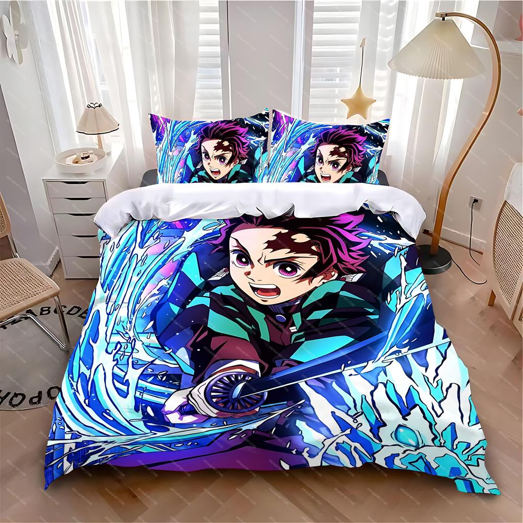 Bettbezug Kissenbezug Bettwäscheset Anime D-Dämonen S-Schlächter Erwachsene Junge Mädchen Schlafzimmerdekoration Kinder Einzel Doppel Übergröße